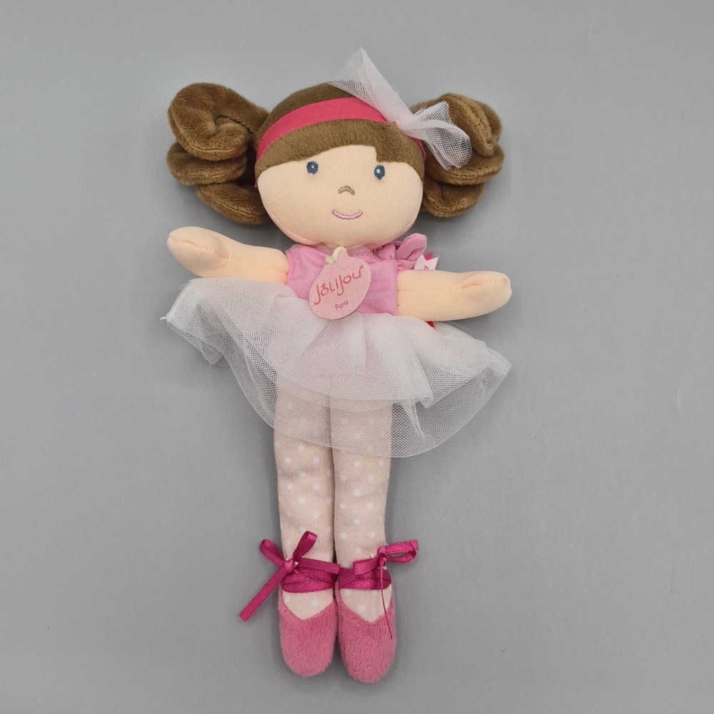 JoLijou Paris Les Tutus DouDou et Compagnie Plush Doll Ballerina Brown Hair